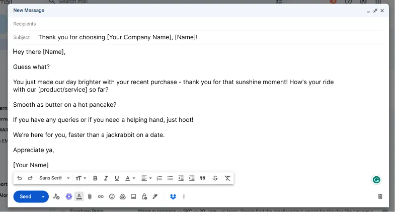 The Post-Purchase Email