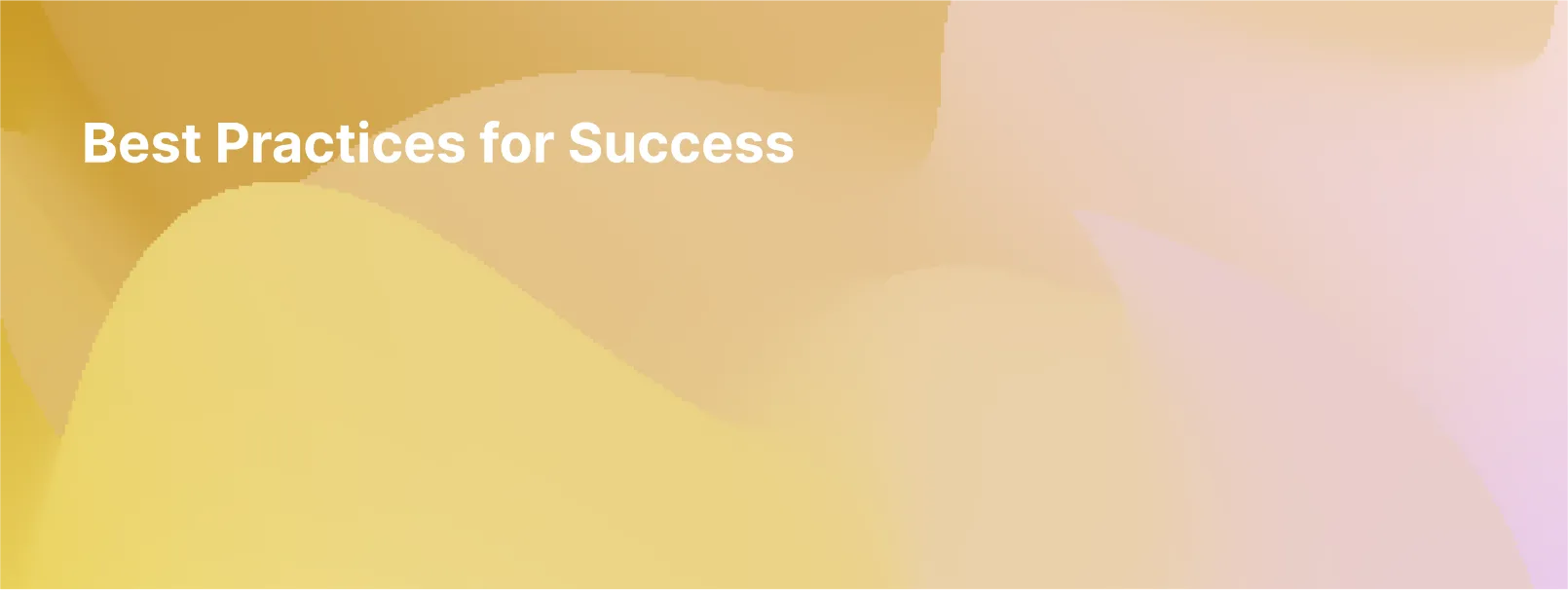 Best Practices for Success
