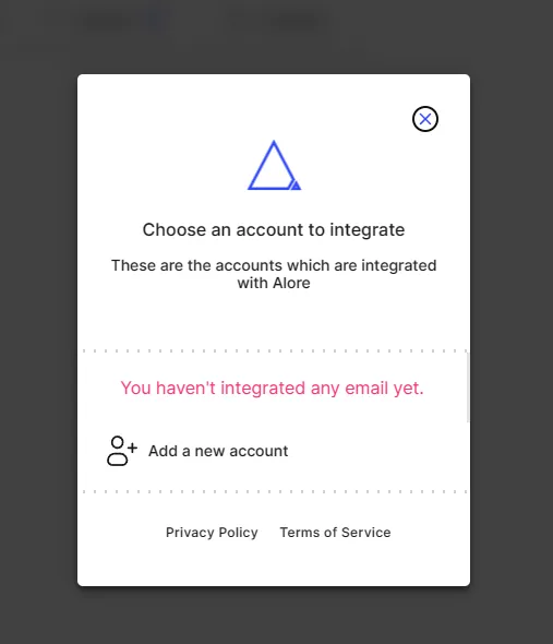 If you have already connected the account, it will list it out here.