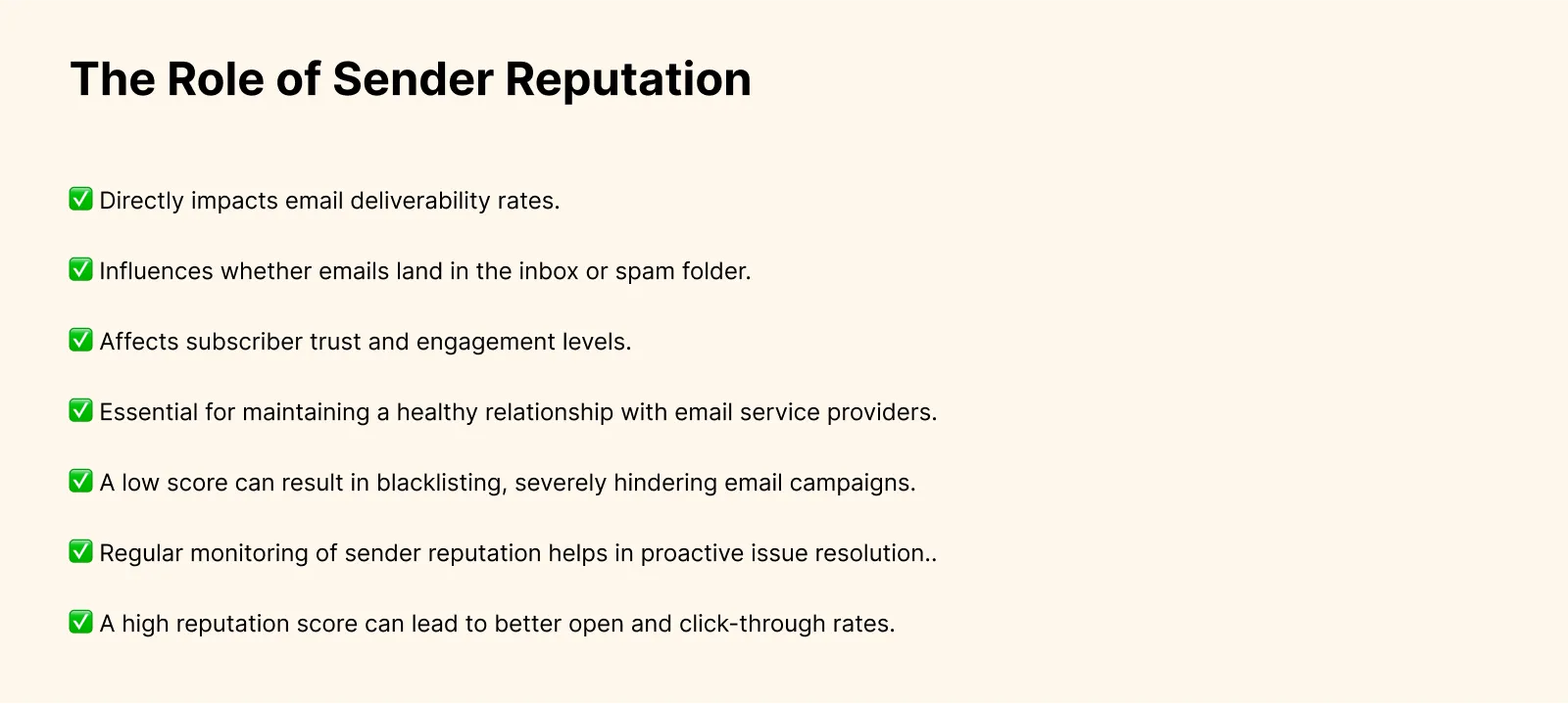The Role of Sender Reputation in Email Deliverability
