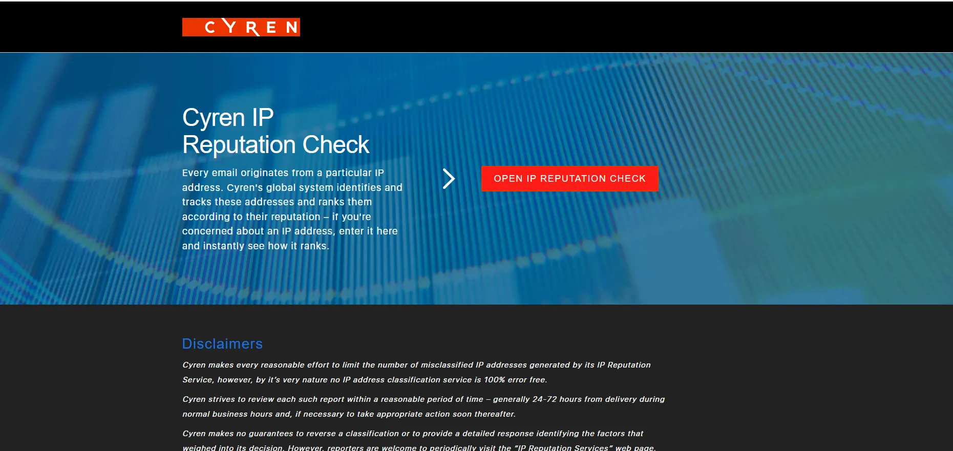Cyren IP Reputation Check