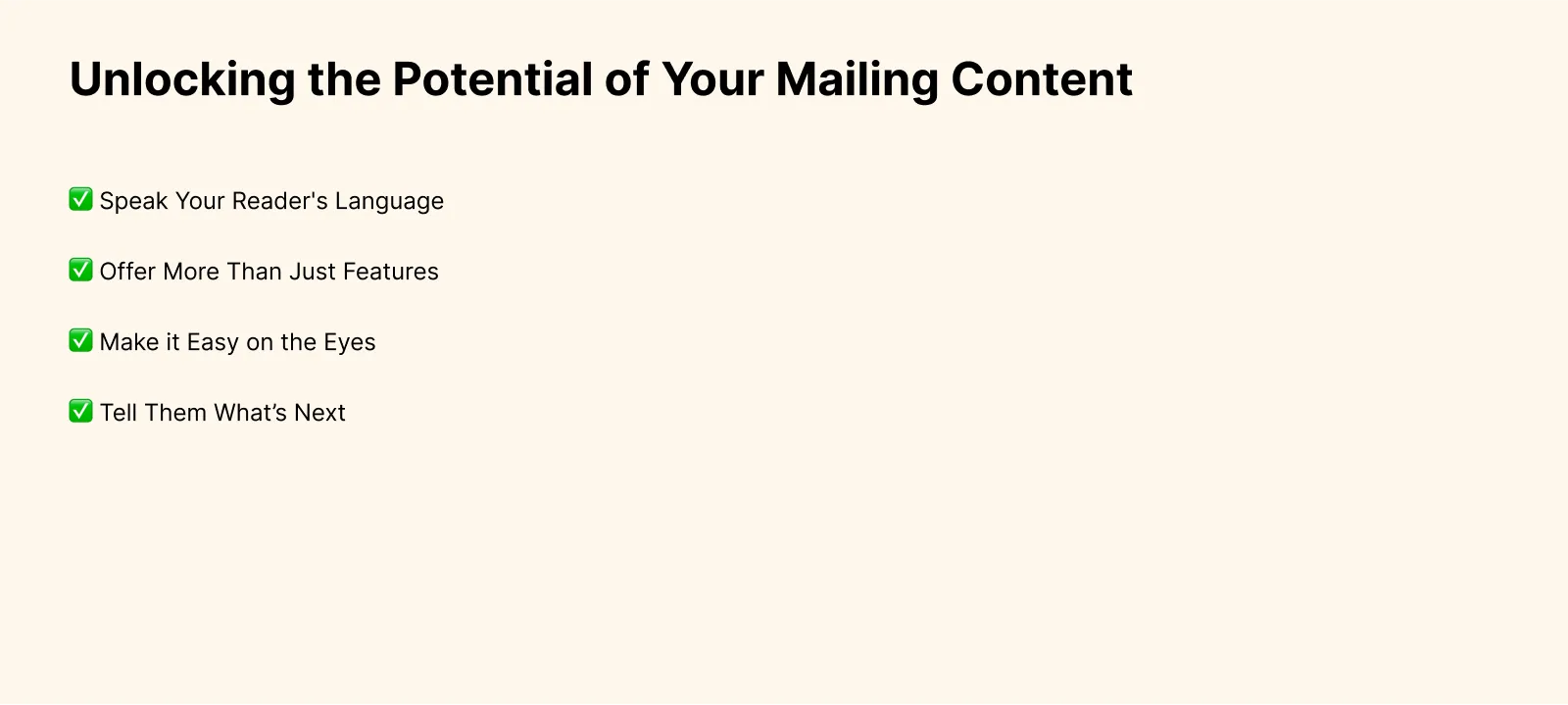 Unlocking the Potential of Your Mailing Content