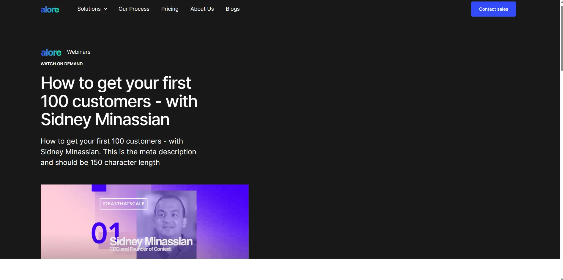 Webinar Hosting and Live Events
