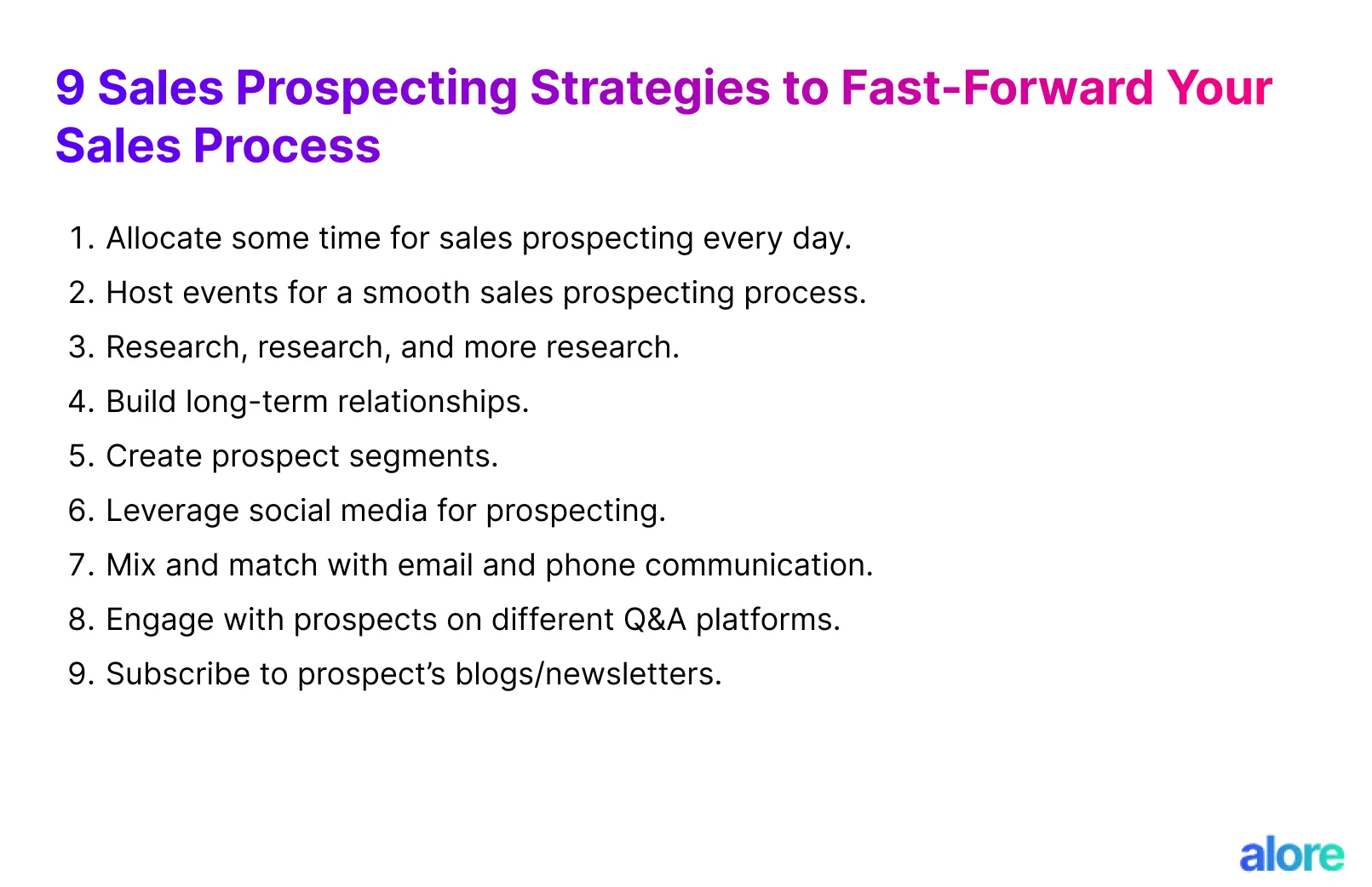 Sales Prospecting Strategies