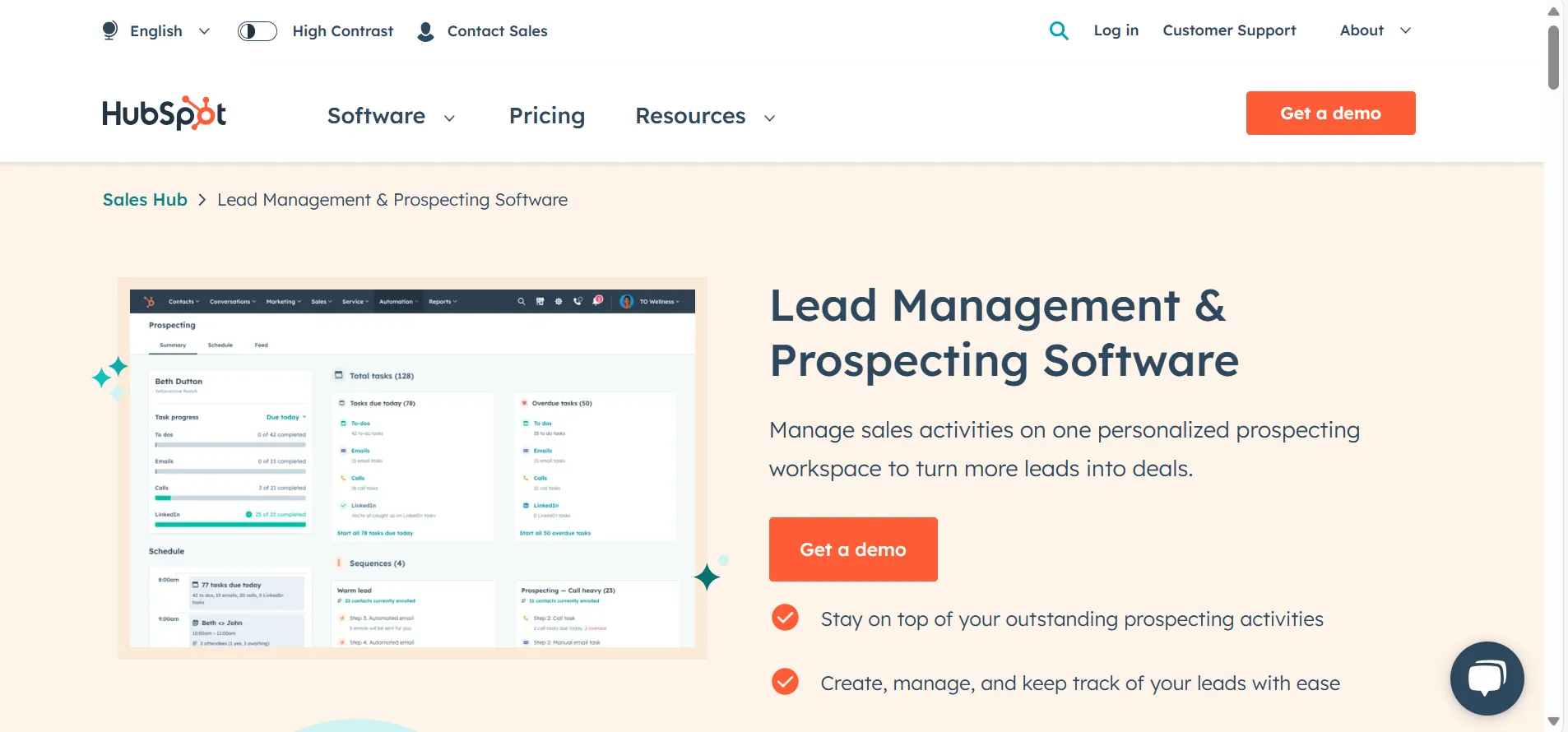 HubSpot Sales Lead Software