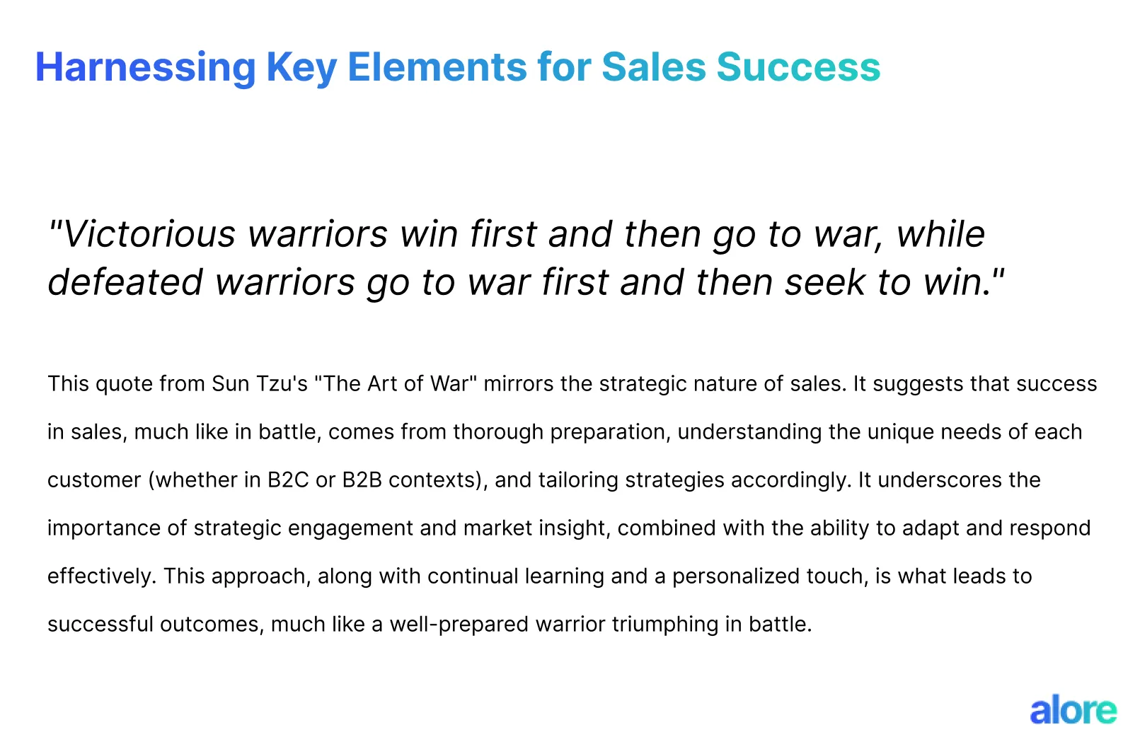 Harnessing Key Elements for Sales Success