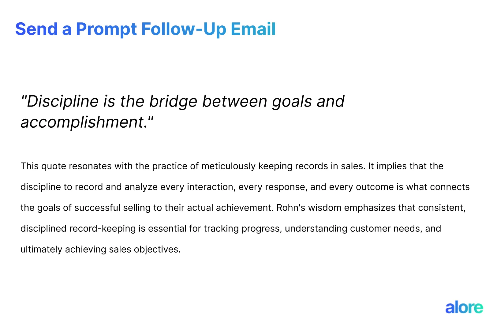 Send a Prompt Follow-Up Email