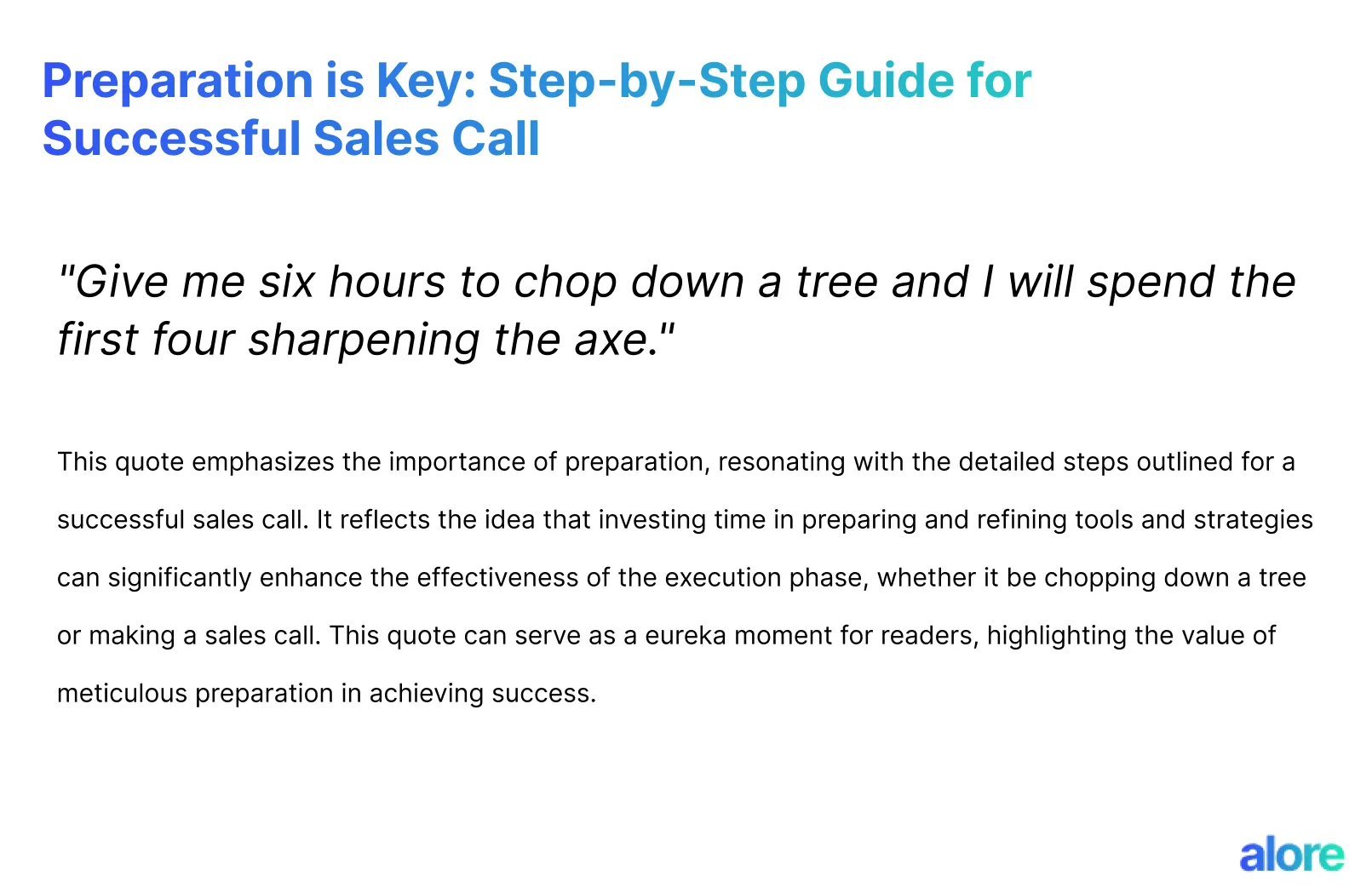 Preparation is Key: Step-by-Step Guide for Successful Sales Call