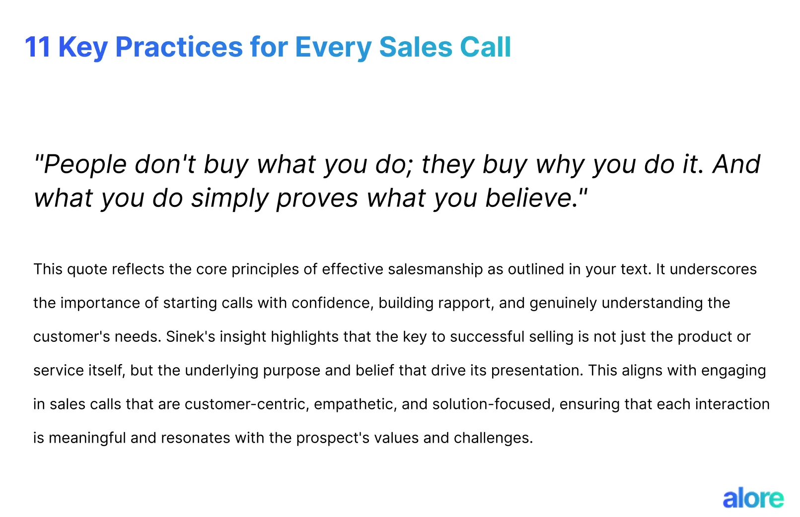 11 Key Practices for Every Sales Call