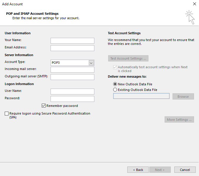 Choose Between POP and IMAP Settings