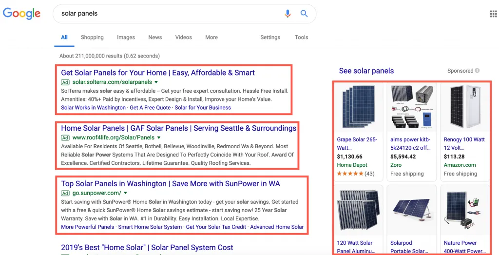 PPC Ad Layout