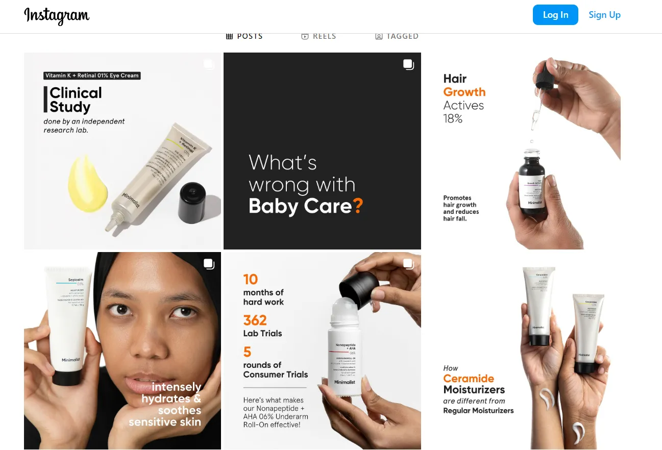 Minimalist: Social Media Marketing Tactic Layout