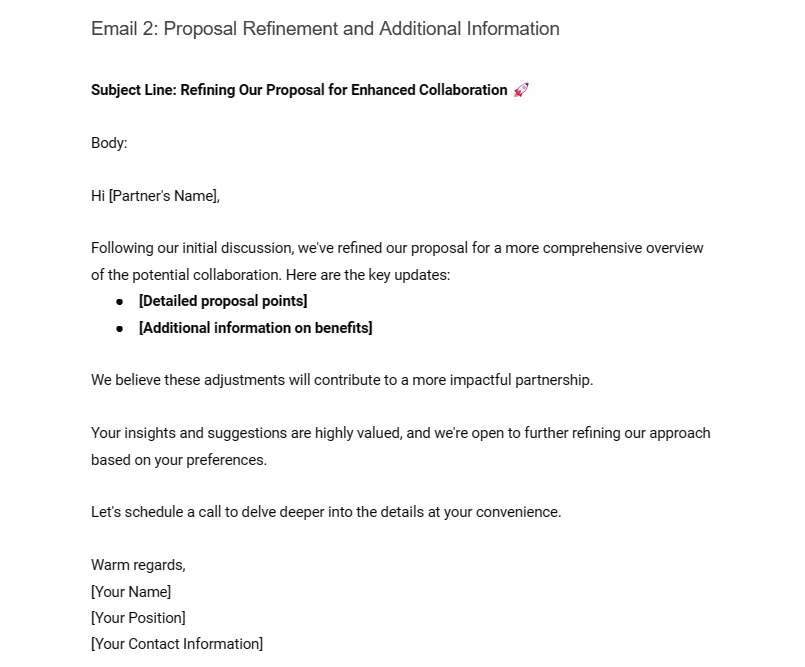 Follow up Email 41: Following Up on Partnership and Collaboration Offers