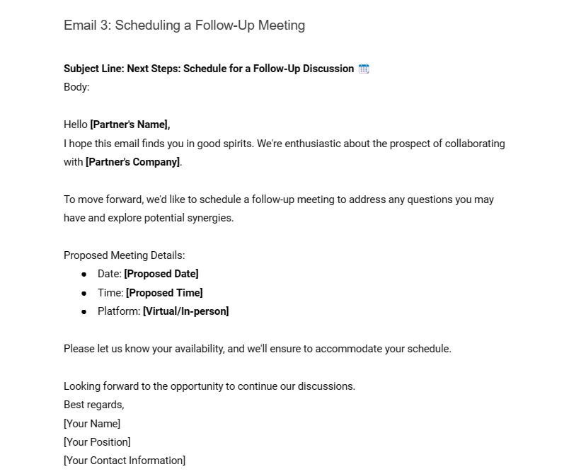Follow up Email 42: Following Up on Partnership and Collaboration Offers