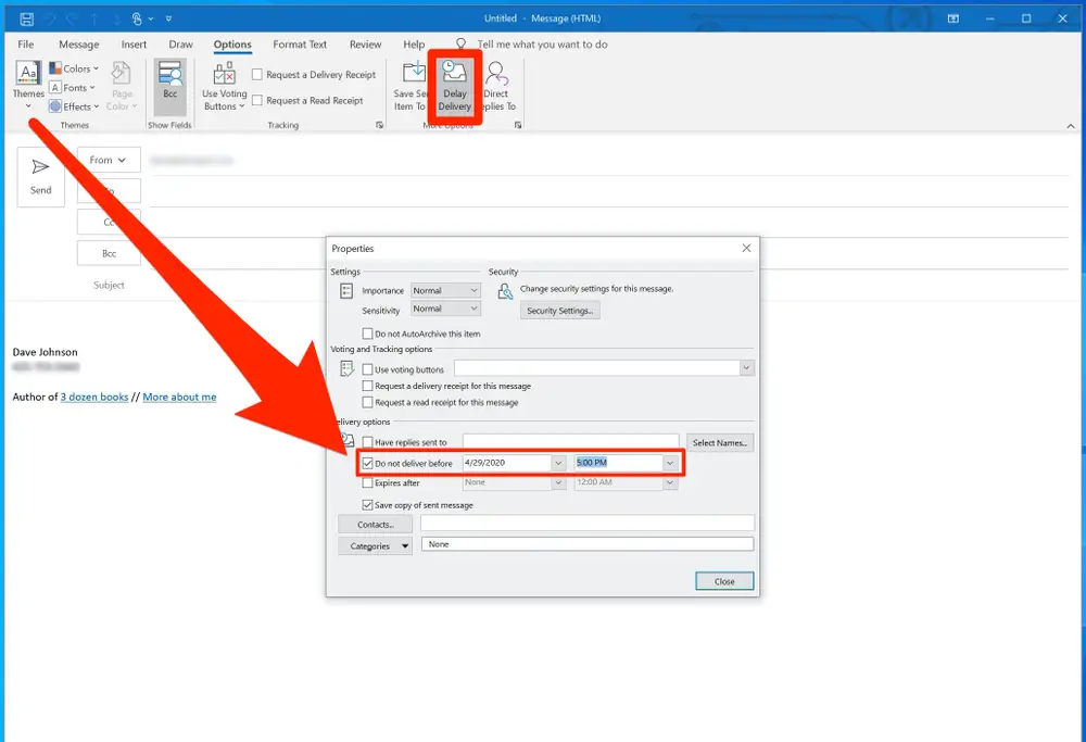 Implementing Email Scheduling in Outlook