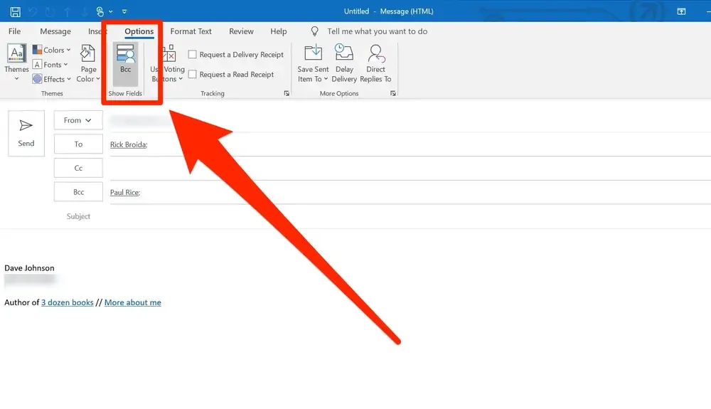 Click Bcc to Send Email to Multiple Recipients