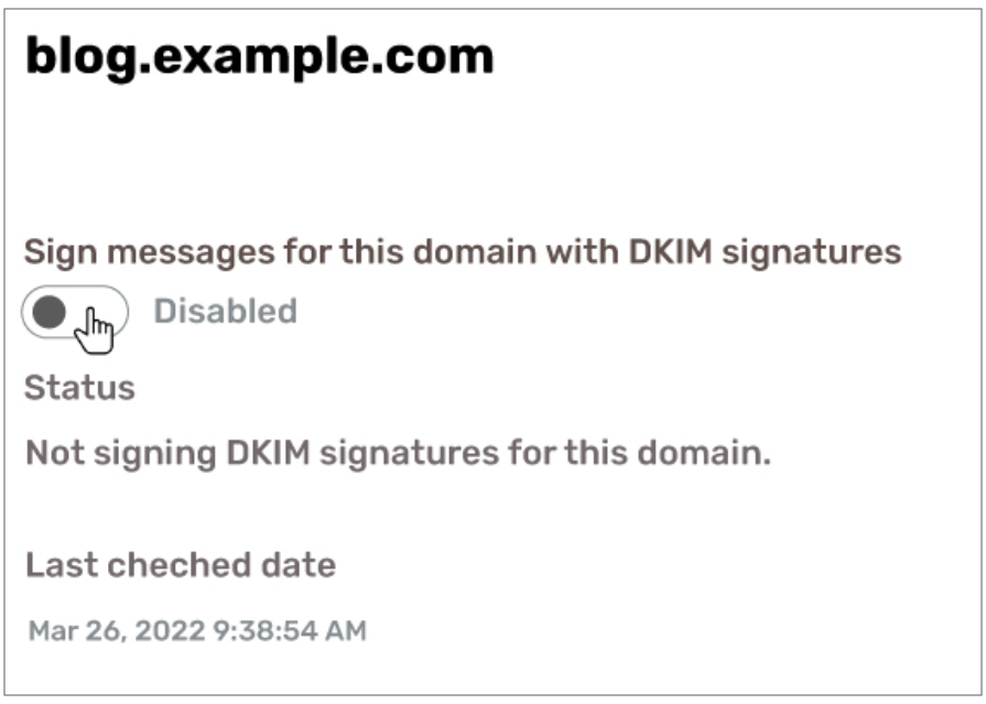 Enable DKIM Signature for Your Domain