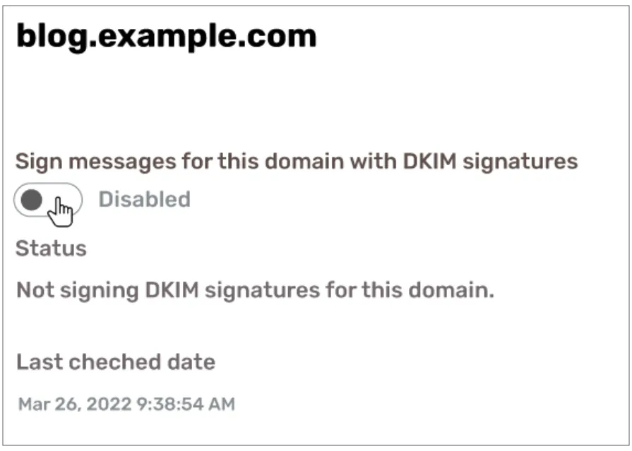 Enable DKIM Signature for Your Domain