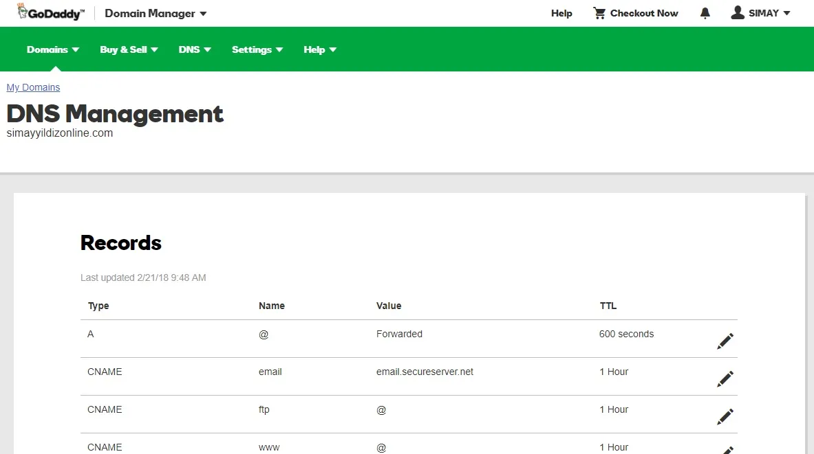 To Setup an SPF Record in Godaddy: Access the Domain Management Page