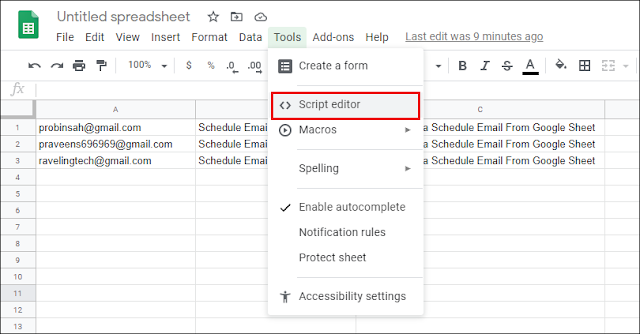 Use Google Sheets and Gmail through Google Scripts for Sending Emails