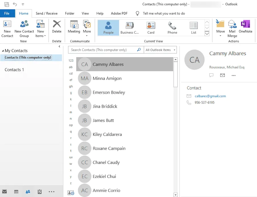 Groups in Outlook Email
