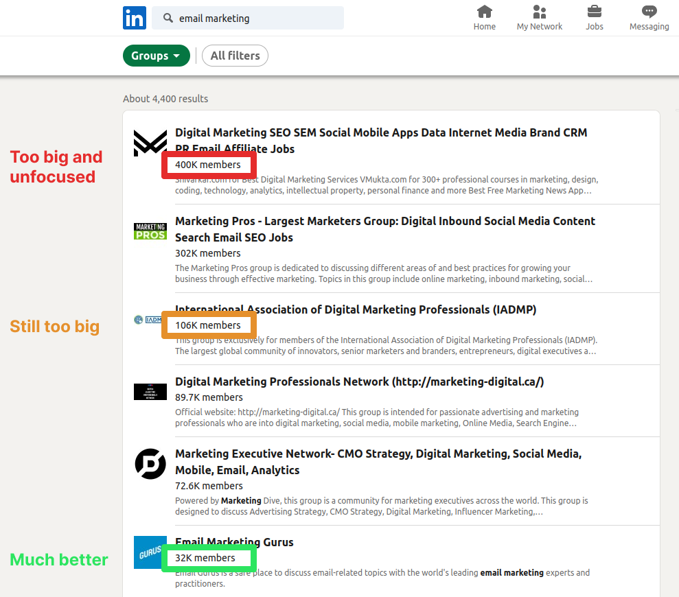 Network Through LinkedIn Groups to Extract Email Address