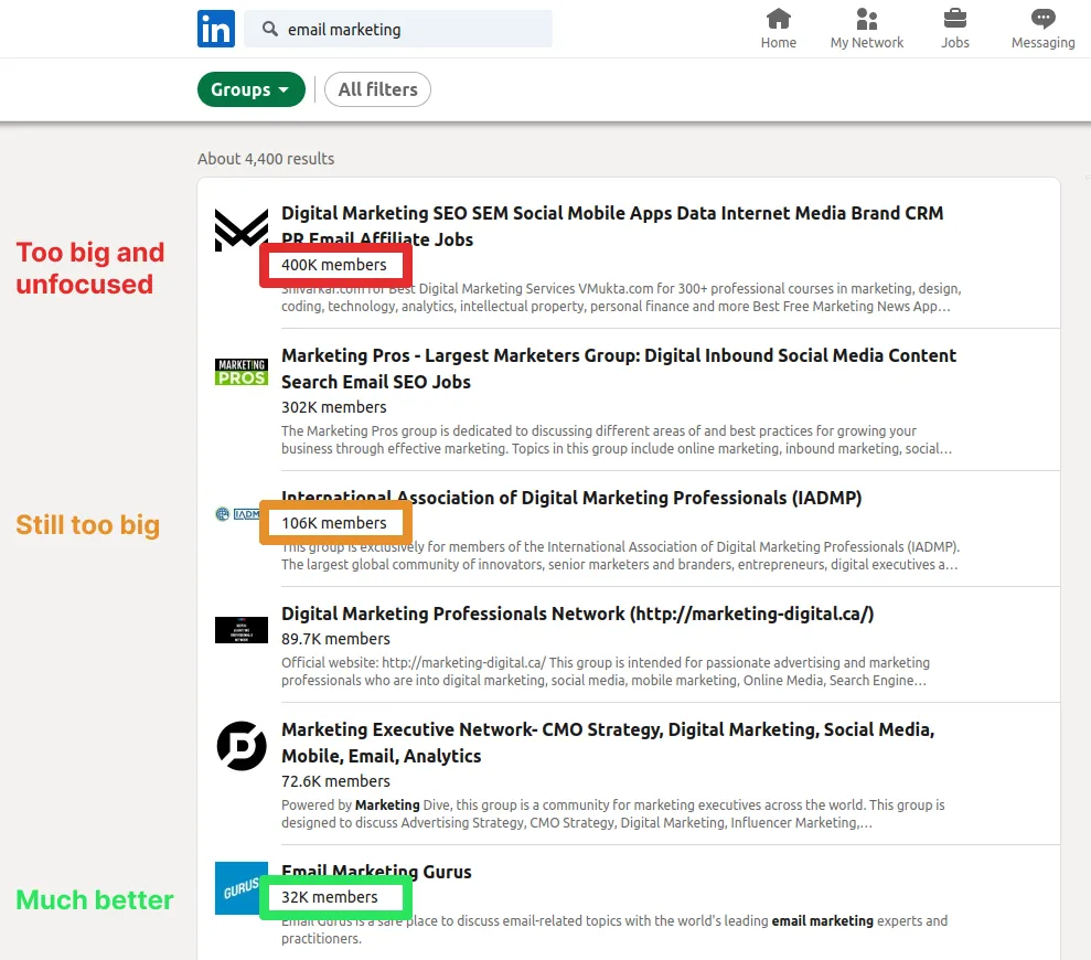 Network Through LinkedIn Groups to Extract Email Address