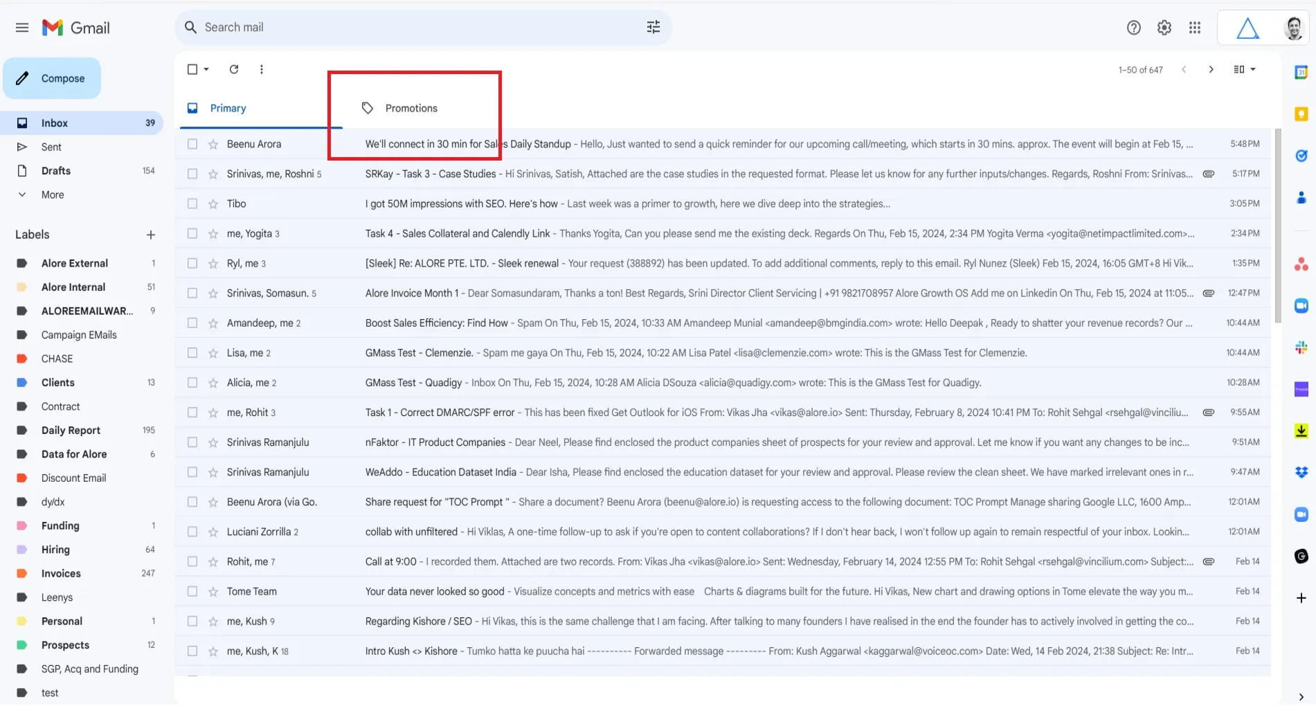 Go to Promotions in Gmail
