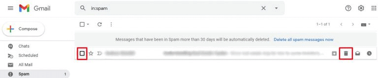 delete spam