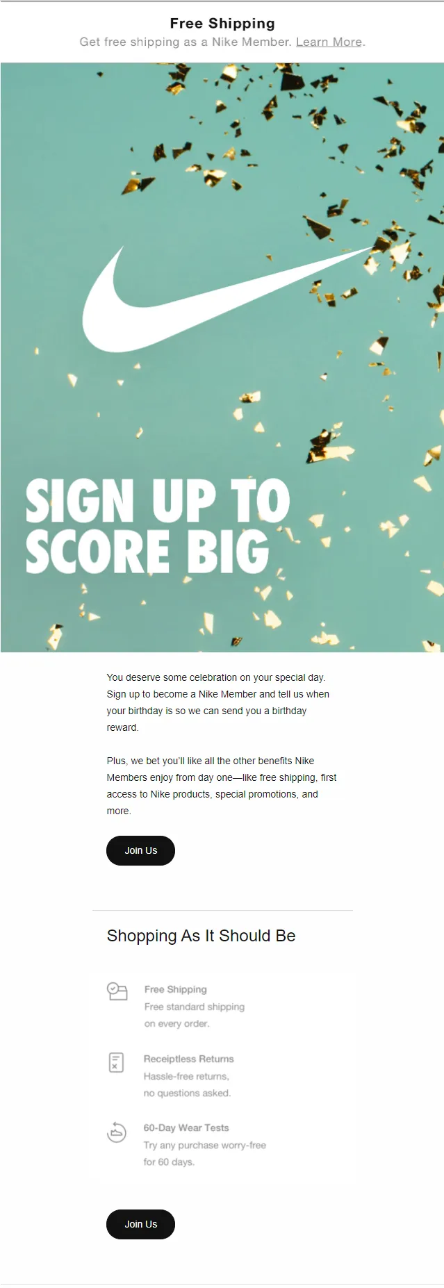Nike Promotional Email