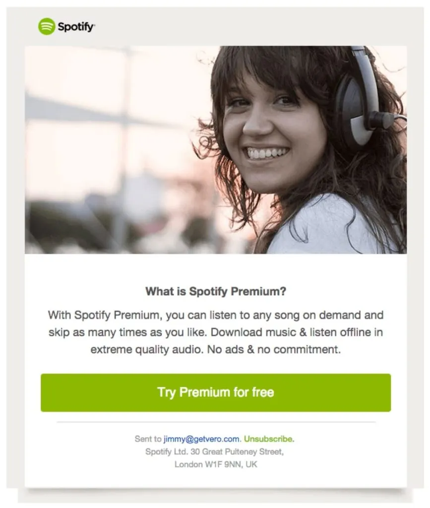 Spotify Promotional Email