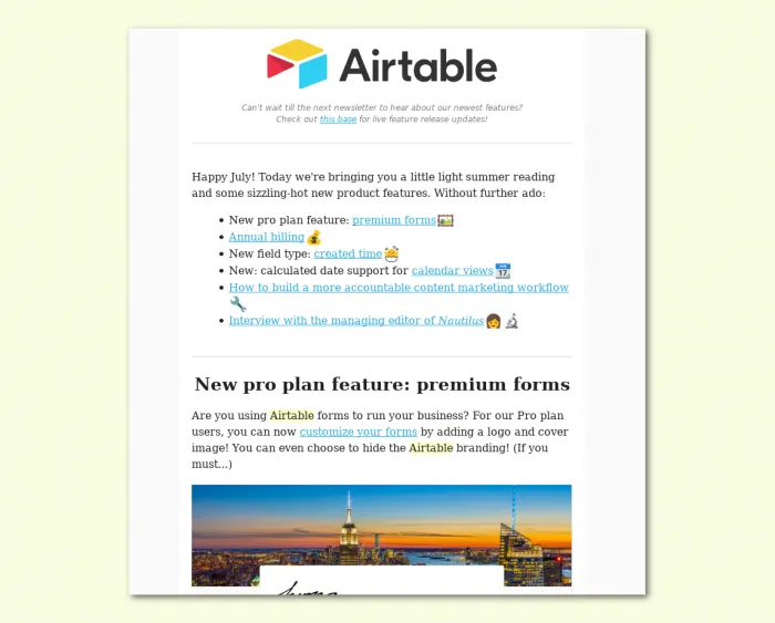 New Feature Announcements