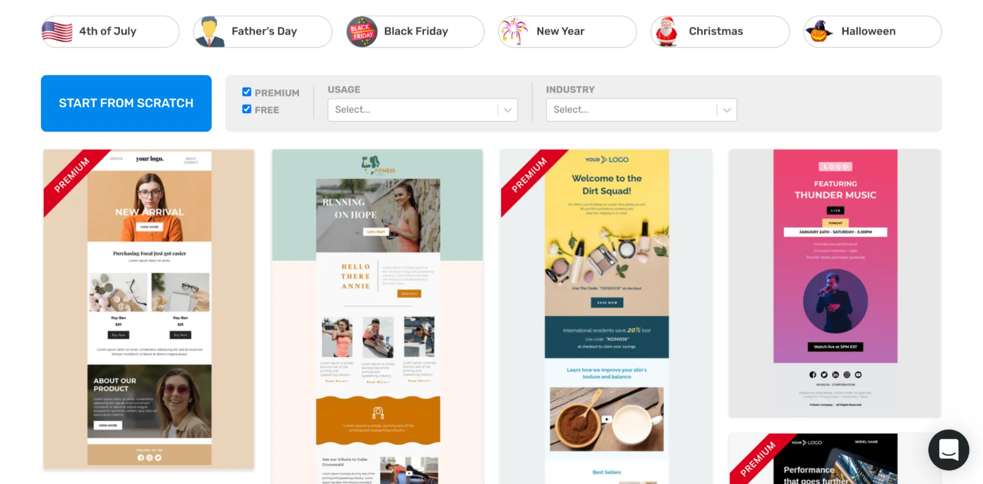 Customizable Email Template Designs