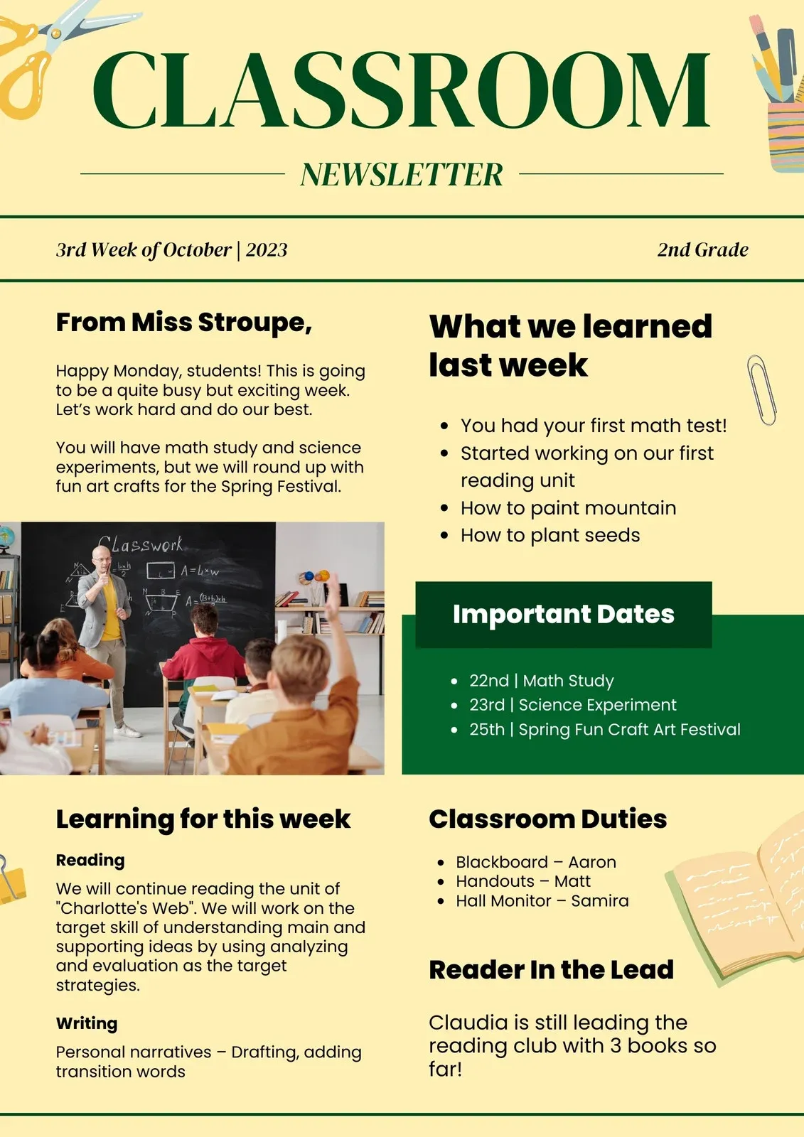 Educational Newsletters Ideas