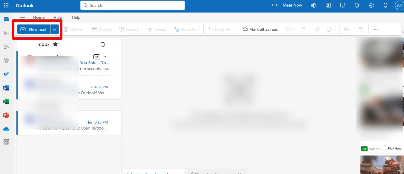 New Message Window