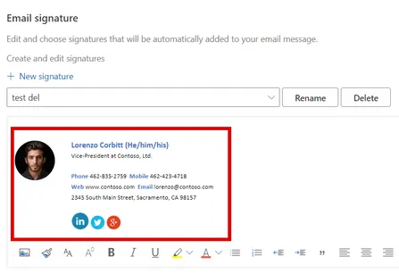 Email Signature Outlook Template