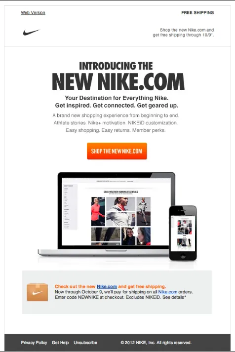 Nike Product Launch Email