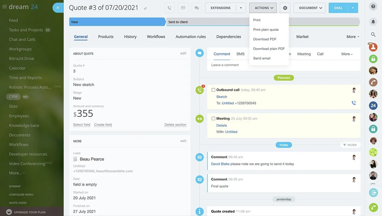 Bitrix24 – Collaboration and Lead Management Combined
