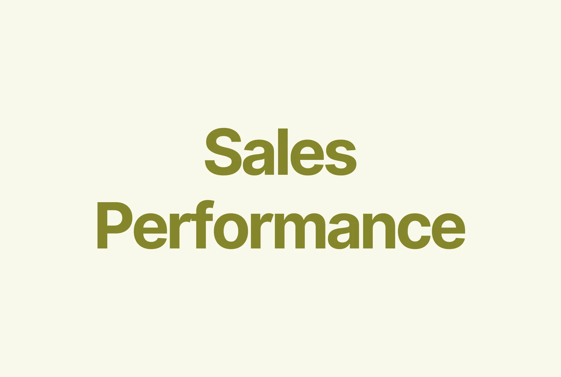 What Is Sales Performance?