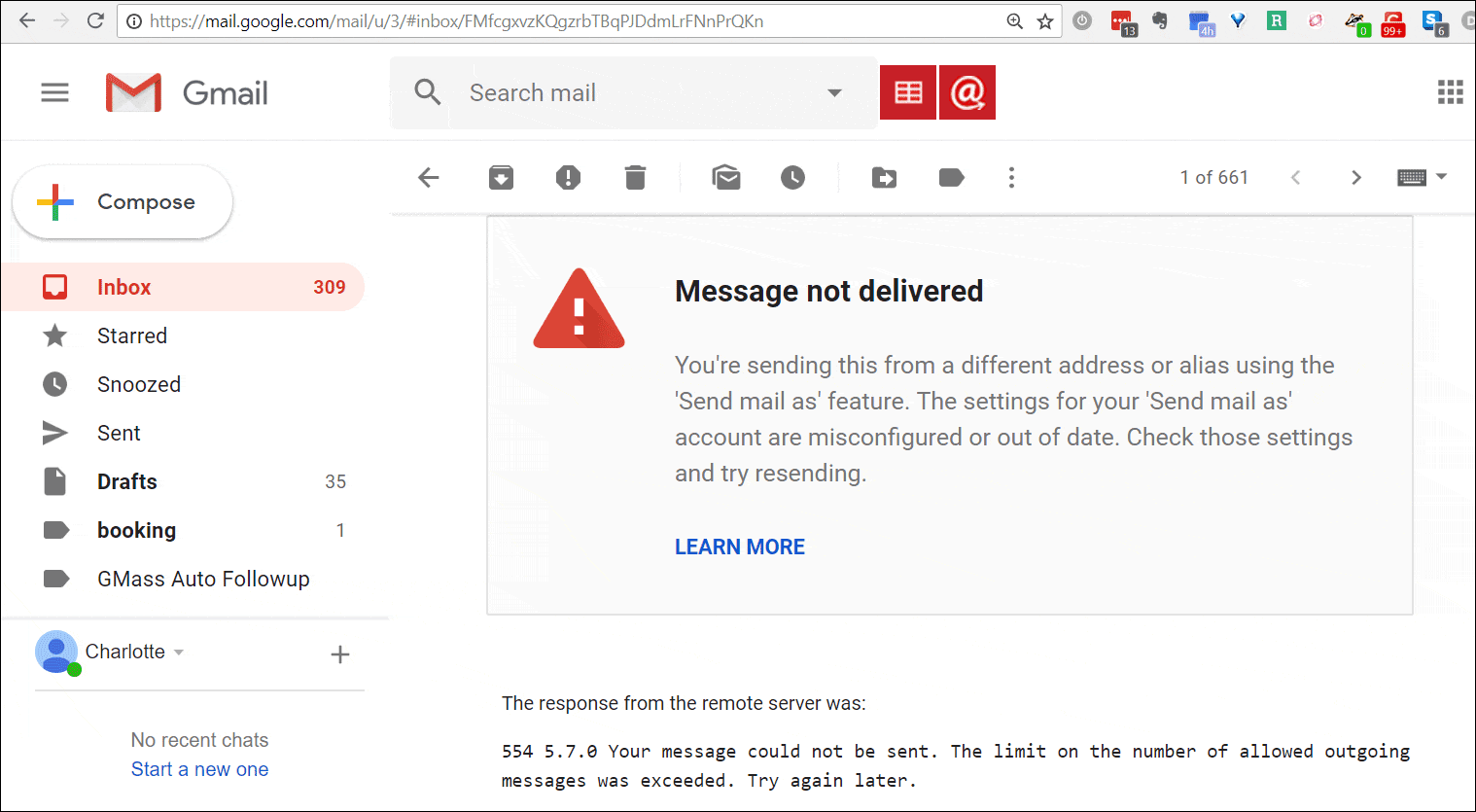Common Gmail Error Messages Explained