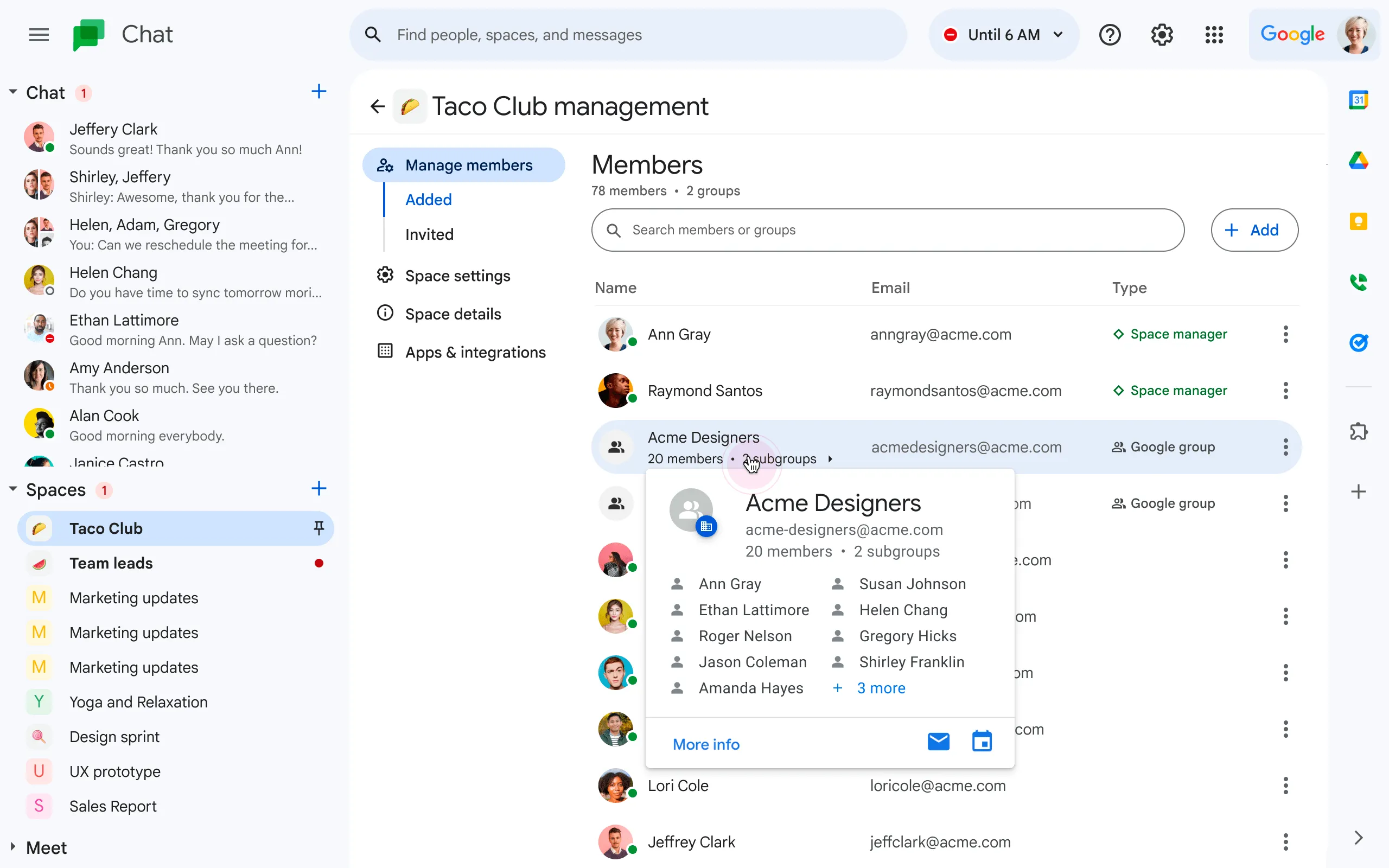 Use Google Groups