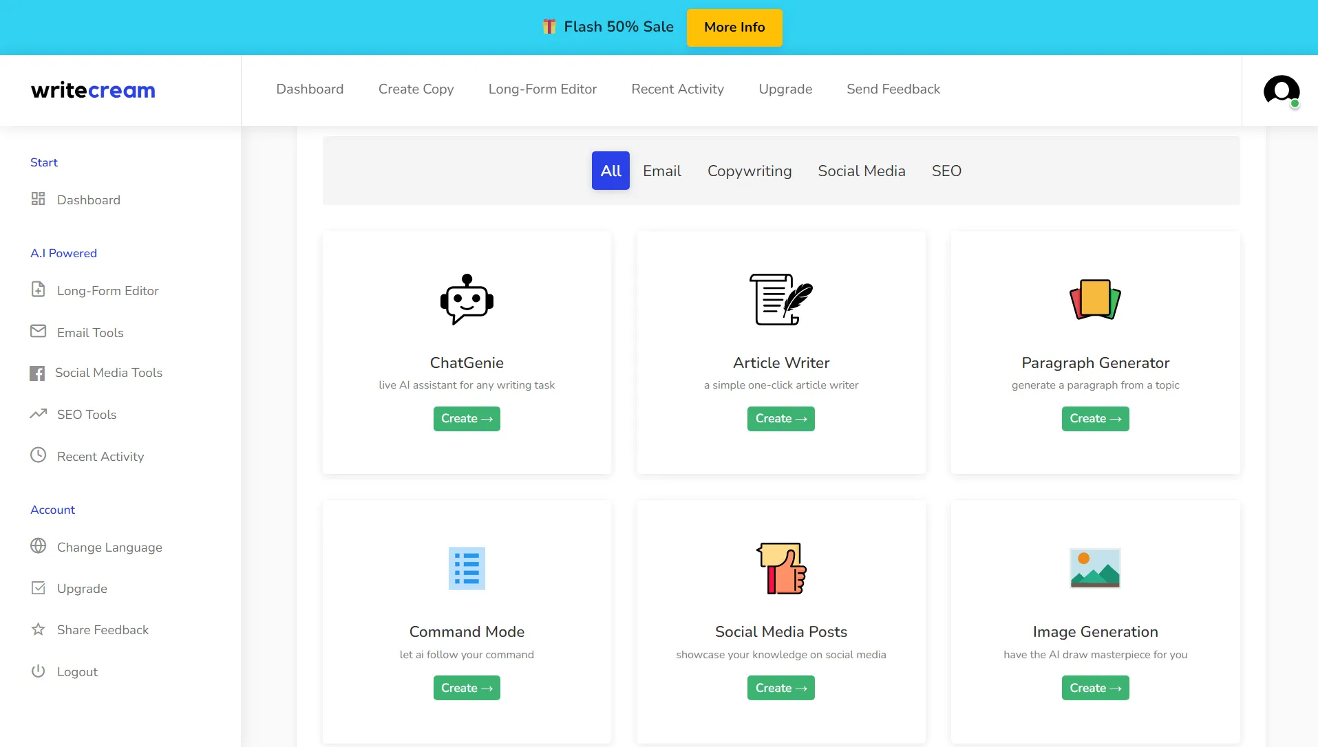 Writecream Business Plan Generator
