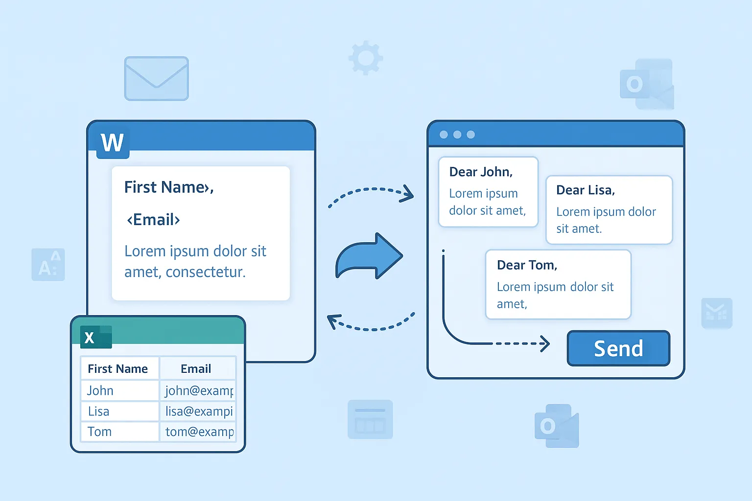 Use Mail Merge in Microsoft Word and Outlook