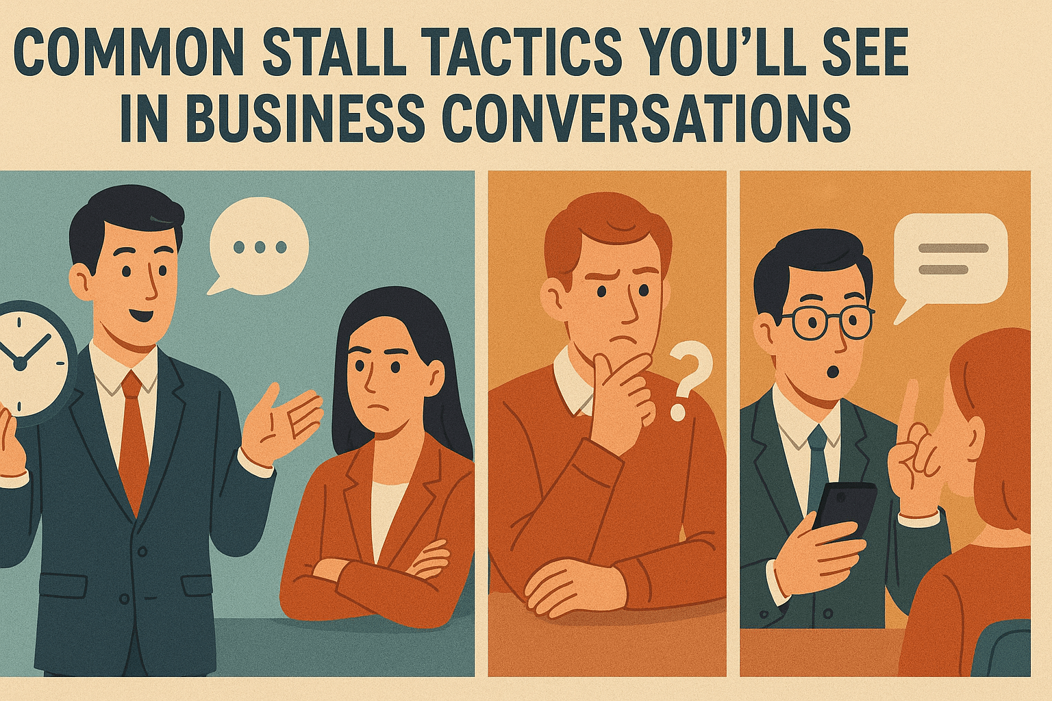 Common Stall Tactics You’ll See in Business Conversations