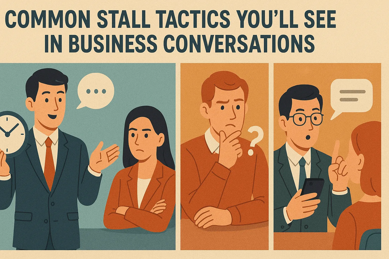 Common Stall Tactics You’ll See in Business Conversations