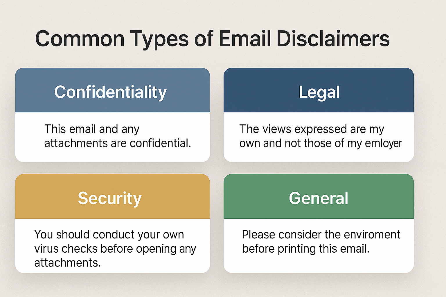 Common Types of Email Disclaimers
