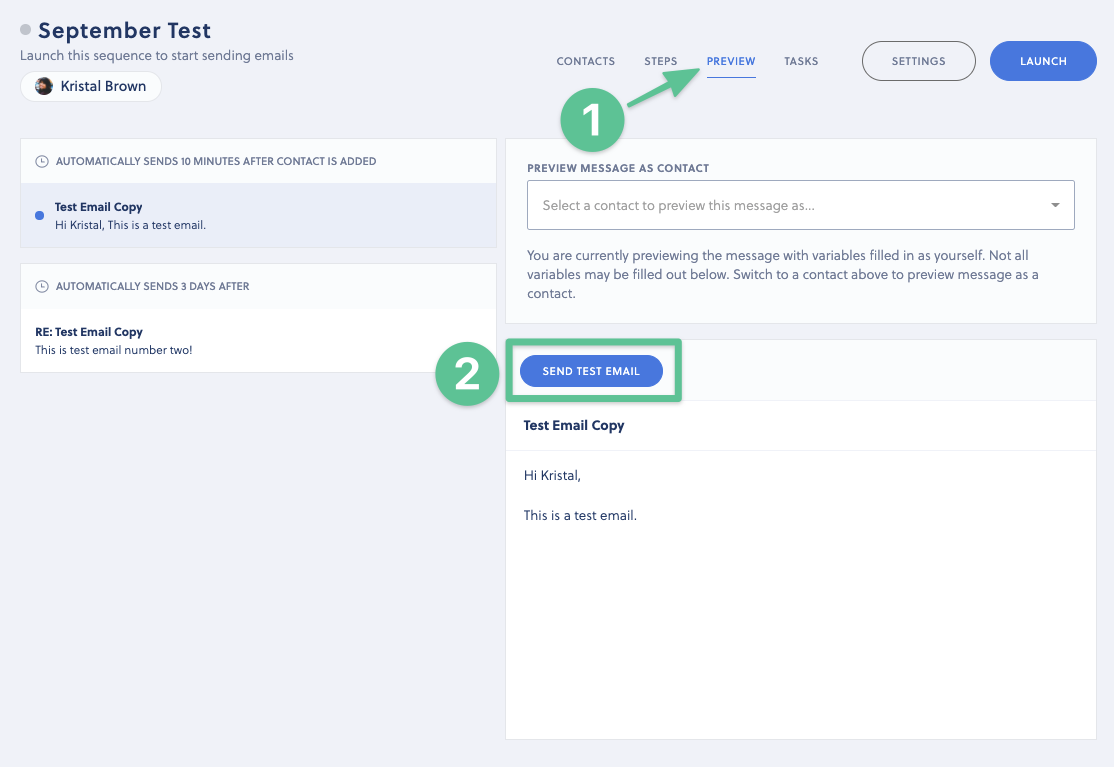 Save Settings and Send a Test Email