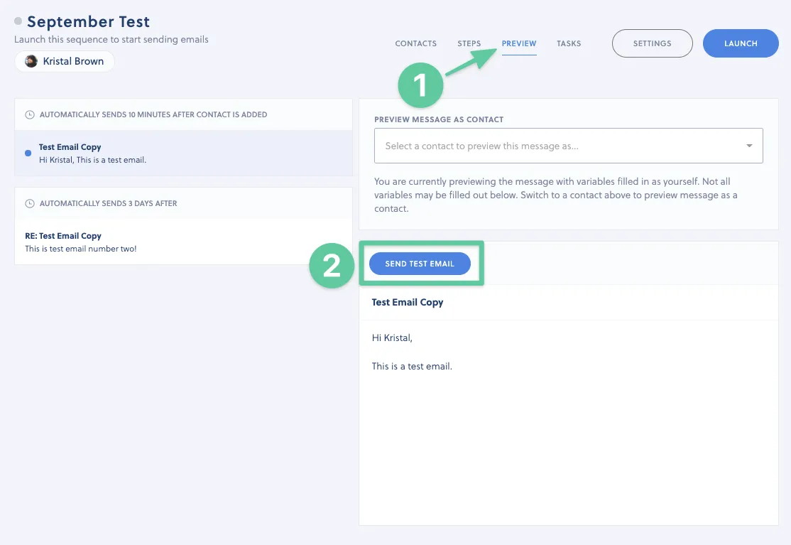 Save Settings and Send a Test Email