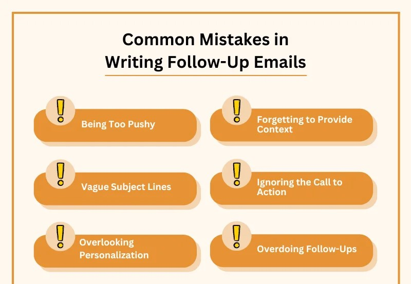 6 Common Mistakes To Avoid in Follow Up Emails