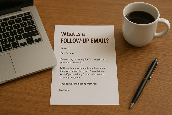 What is a follow up email?